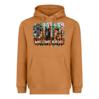 Meerkat just a girl who loves horses Heavyweight Hoodie - CowhideDigitalArt