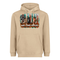 Mushroom just a girl who loves horses Heavyweight Hoodie - CowhideDigitalArt