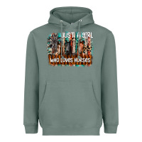 Sage just a girl who loves horses Heavyweight Hoodie - CowhideDigitalArt