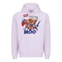 Lilac Red White And Moo Cow Premium Hoodie - RanaPortraitStore