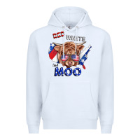 White Red White And Moo Cow Premium Hoodie - RanaPortraitStore