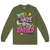 Army Green 70s made 80s raised Long Sleeve Tee - texasbilliewilder