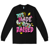 Black 70s made 80s raised Long Sleeve Tee - texasbilliewilder
