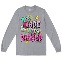 Heather Grey 70s made 80s raised Long Sleeve Tee - texasbilliewilder