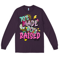 Plum 70s made 80s raised Long Sleeve Tee - texasbilliewilder