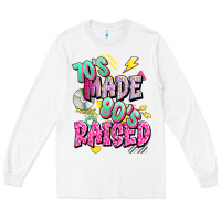 White 70s made 80s raised Long Sleeve Tee - texasbilliewilder
