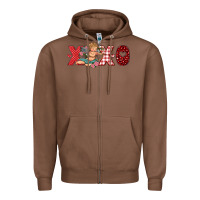 Chestnut xoxo cupid Zipper Hoodie - RanaPortraitStore