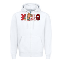 White xoxo cupid Zipper Hoodie - RanaPortraitStore