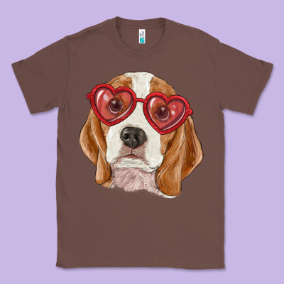 Beagle With Love Glasses Classic Tee Designed By Ranaportraitstore