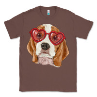 Chestnut Beagle with love glasses Classic Tee - RanaPortraitStore