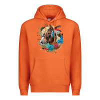 Carrot haflinger horse floral Premium Hoodie - LillyAllenDesigns