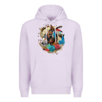Lilac haflinger horse floral Premium Hoodie - LillyAllenDesigns