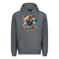 Rock haflinger horse floral Premium Hoodie - LillyAllenDesigns