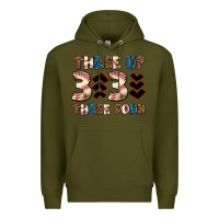 Army Green three up three down Premium Hoodie - AdoDesignShop