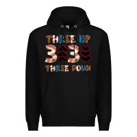 Black three up three down Premium Hoodie - AdoDesignShop