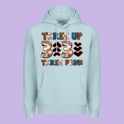 Three Up Three Down Premium Hoodie Designed By Adodesignshop