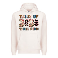 Pale Pink three up three down Premium Hoodie - AdoDesignShop