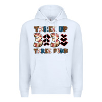 White three up three down Premium Hoodie - AdoDesignShop
