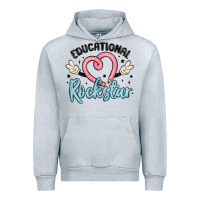 Heather Grey educational rockstar Urban Hoodie - MaliasSmallBusiness