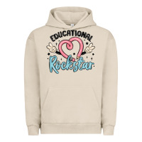 Pigment French Oak educational rockstar Urban Hoodie - MaliasSmallBusiness