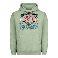 Pigment Oil Green educational rockstar Urban Hoodie - MaliasSmallBusiness