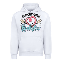 White educational rockstar Urban Hoodie - MaliasSmallBusiness