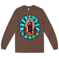 Chestnut Gemstone Lady Of Guadalupe Long Sleeve Tee - RanaPortraitStore