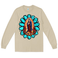 Mushroom Gemstone Lady Of Guadalupe Long Sleeve Tee - RanaPortraitStore