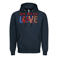 Navy land that we love Zipper Hoodie - Zillion Design Studio