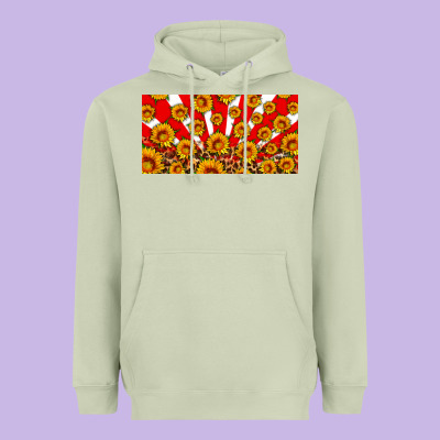 Usa Sunflowers Leopard License Plate Heavyweight Hoodie Designed By Hra Design Shop