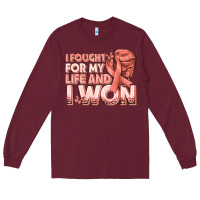 Burgundy i fought for my life and i won uterine cancer peac Long Sleeve Tee - texasbilliewilder