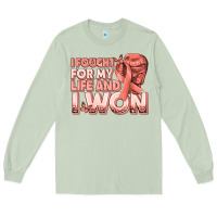 Matcha i fought for my life and i won uterine cancer peac Long Sleeve Tee - texasbilliewilder