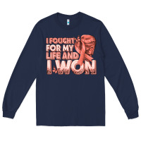 Navy i fought for my life and i won uterine cancer peac Long Sleeve Tee - texasbilliewilder