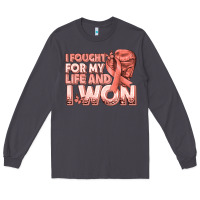 I Fought For My Life And I Won Uterine Cancer Peac Long Sleeve Tee | Teevron