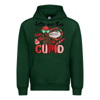 Forest Green better aim than cupid with dog and duck Urban Hoodie - MaliasSmallBusiness