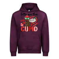 Mauve Wine better aim than cupid with dog and duck Urban Hoodie - MaliasSmallBusiness