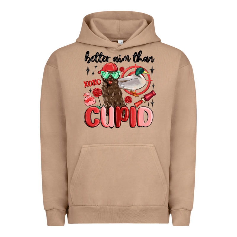 Better Aim Than Cupid With Dog And Duck Urban Hoodie by MaliasSmallBusiness | Teevron
