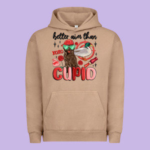 Better Aim Than Cupid With Dog And Duck Urban Hoodie Designed By Maliassmallbusiness