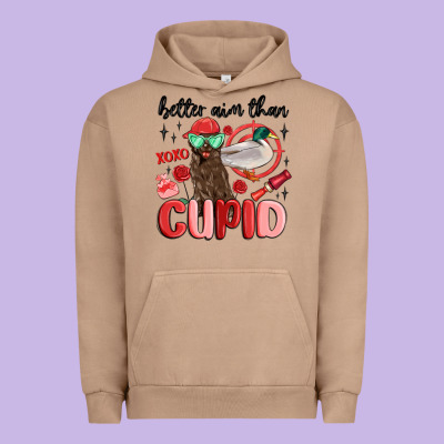 Better Aim Than Cupid With Dog And Duck Urban Hoodie Designed By Maliassmallbusiness