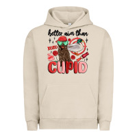 Pigment French Oak better aim than cupid with dog and duck Urban Hoodie - MaliasSmallBusiness