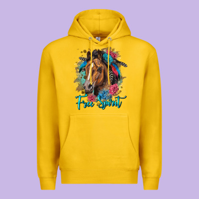 Free Spirit Quarter Horse Floral Premium Hoodie Designed By Lillyallendesigns