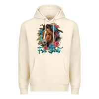 Sandshell free spirit quarter horse floral Premium Hoodie - LillyAllenDesigns