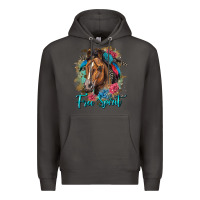 Smoke free spirit quarter horse floral Premium Hoodie - LillyAllenDesigns