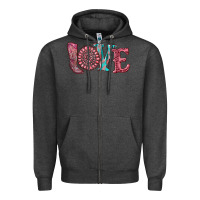 Charcoal Heather valentine's day love with boots and gemstone Zipper Hoodie - RanaPortraitStore