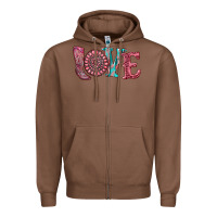 Chestnut valentine's day love with boots and gemstone Zipper Hoodie - RanaPortraitStore