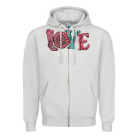 Valentine's Day Love With Boots And Gemstone Zipper Hoodie | Teevron