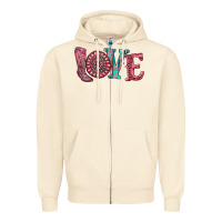 Sandshell valentine's day love with boots and gemstone Zipper Hoodie - RanaPortraitStore