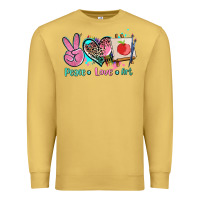 Antique Gold peace love art   ado Premium Sweatshirt - AdoDesignShop
