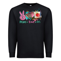 Black peace love art   ado Premium Sweatshirt - AdoDesignShop