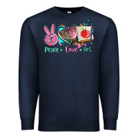 Navy peace love art   ado Premium Sweatshirt - AdoDesignShop